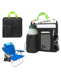 Soporte para Taza de Silla de Playa BOHEMIABY Negro Ajustable