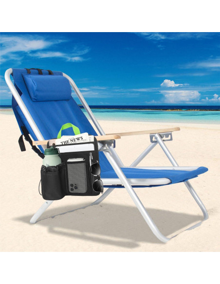 Soporte para Taza de Silla de Playa BOHEMIABY Negro Ajustable