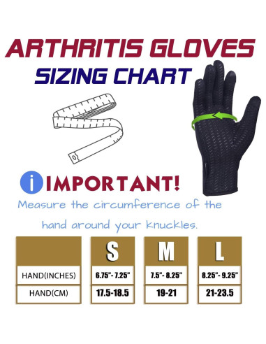 Guantes de Compresión Thx4Copper para Artritis - Talla Pequeña