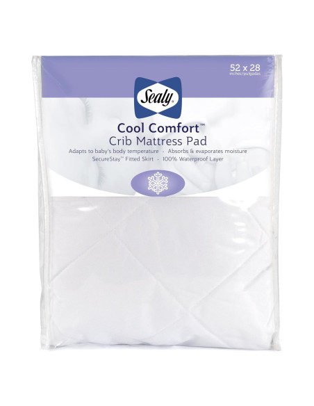 Protector de Colchón Impermeable Sealy Baby Cuna 132x71 cm