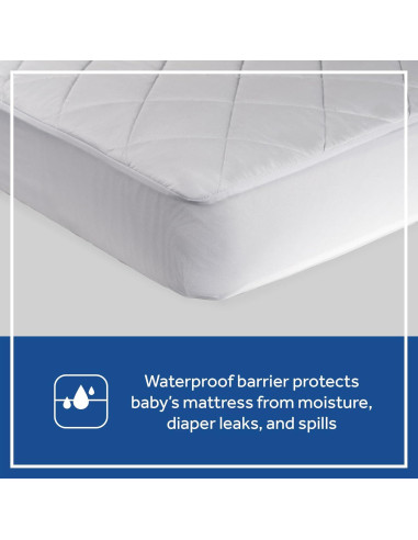 Protector de Colchón Impermeable Sealy Baby Cuna 132x71 cm