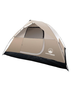 Carpa Familiar para 4 Personas Wakeman Beige Resistente al Agua