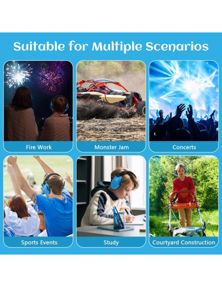 Auriculares con Cancelación de Ruido para Niños Floriogra - Paquete de 6