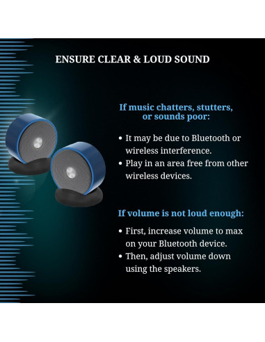 Par de Altavoces Bluetooth Inalámbricos Long Run 10W Azul