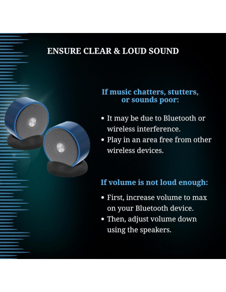 Par de Altavoces Bluetooth Inalámbricos Long Run 10W Azul