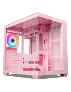 Caja de PC ATX Vetroo AL900 Rosa con vidrio templado 270