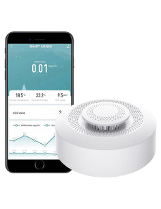 Monitor de Calidad de Aire WiFi SENCKIT - Medidor CO2, CH2O, COV