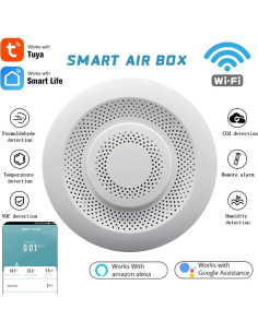 Monitor de Calidad de Aire WiFi SENCKIT - Medidor CO2, CH2O, COV 2
