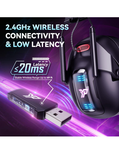 Auriculares Gaming Inalámbricos YPBDAN YP-1 con Micrófono