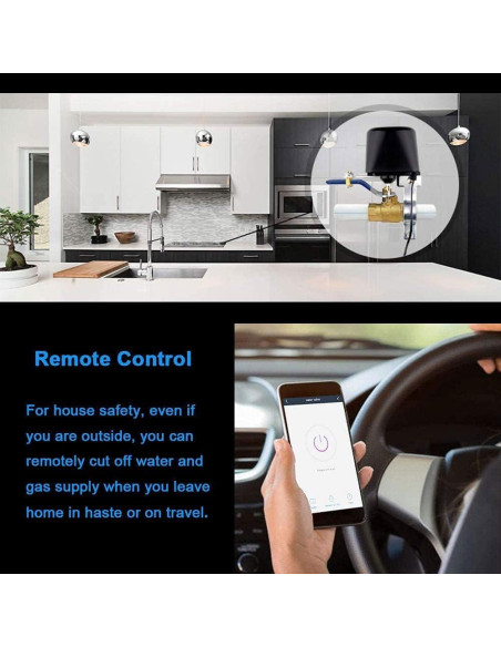 Válvula de Agua Inteligente SENCKIT WiFi Control Remoto 0.53kg