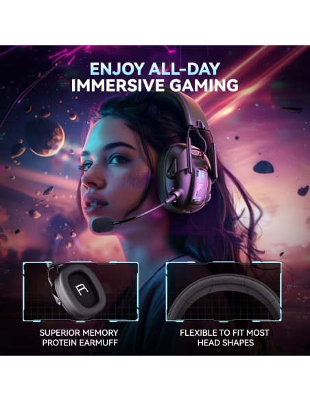 Auriculares Gaming Inalámbricos YPBDAN YP-1 con Micrófono