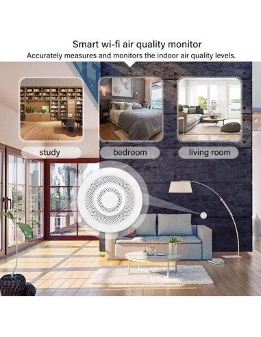 Monitor de Calidad de Aire WiFi SENCKIT - Medidor CO2, CH2O, COV
