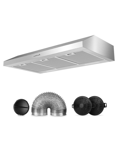 Campana Extractora TAZPI KMJ01 800 CFM 36" Acero Inoxidable