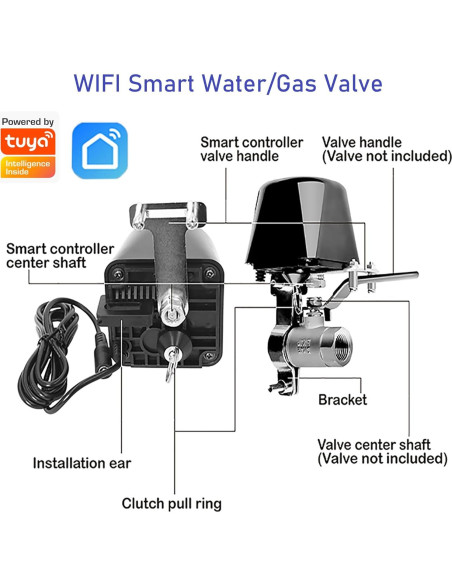 Válvula de Agua Inteligente SENCKIT WiFi Control Remoto 0.53kg