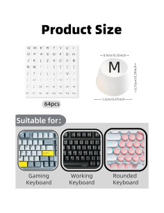 Calcomanías de Teclado Silicona Elevadas 64PCS - Virsomier 2