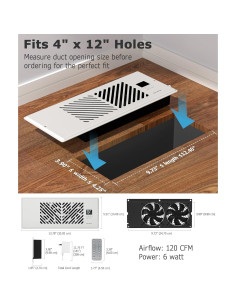 Ventilador Aumentador de Registro ATOM NEXUS Z412, 6W, 230V, Silencioso 2
