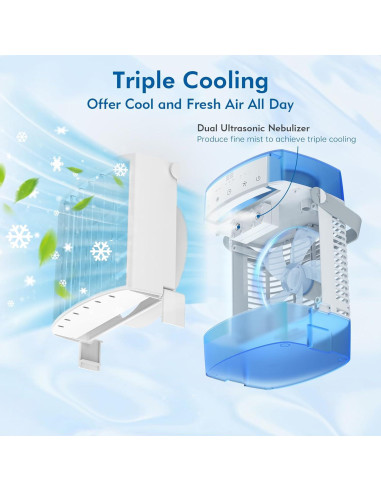 Acondicionador de Aire Portátil 3-en-1 Habseli CF-626R 1000ml