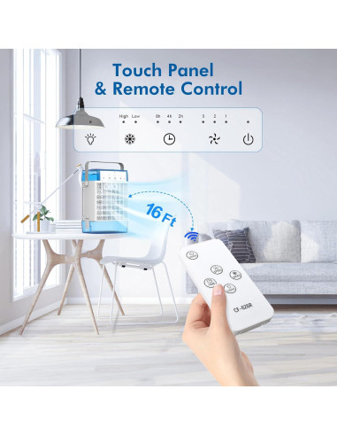 Acondicionador de Aire Portátil 3-en-1 Habseli CF-626R 1000ml