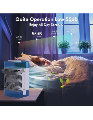 Acondicionador de Aire Portátil 3-en-1 Habseli CF-626R 1000ml