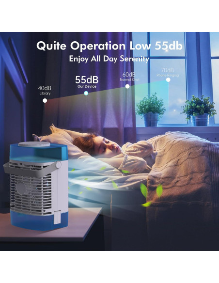 Acondicionador de Aire Portátil 3-en-1 Habseli CF-626R 1000ml