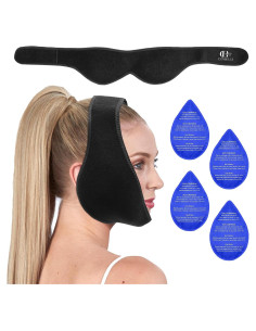 Compresa de Hielo CONBELLA para Alivio de Dolor Facial - Negro