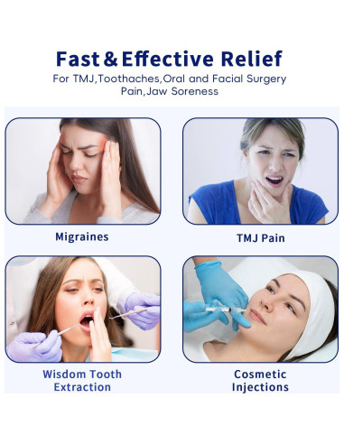 Compresa de Hielo CONBELLA para Alivio de Dolor Facial - Negro