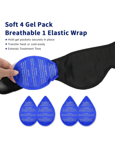 Compresa de Hielo CONBELLA para Alivio de Dolor Facial - Negro