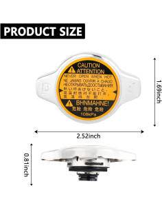 Tapa de Radiador IHOTDER para Lexus Toyota Scion - Acero Inoxidable 2