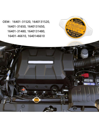 Tapa de Radiador IHOTDER para Lexus Toyota Scion - Acero Inoxidable