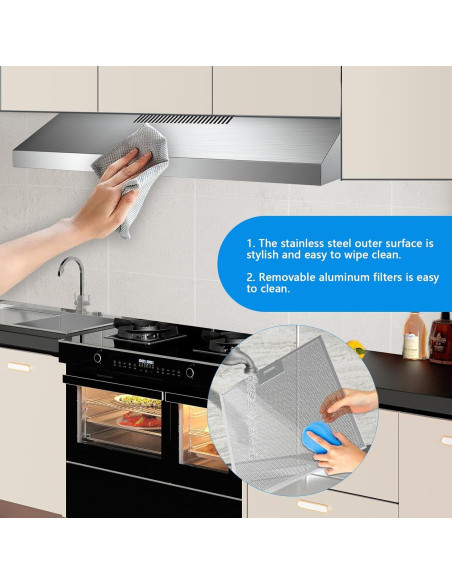 Campana Extractora TAZPI KMJ01 800 CFM 36" Acero Inoxidable