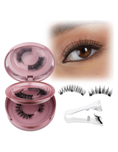 GEMERRY Kit de Pestañas Magnéticas 2 Pares con Aplicador