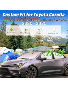 Cortinas de Ventana Solar KMF para Toyota Corolla 2020-2025 2