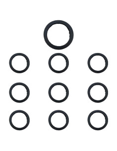 10 Juntas de Boquilla de Lata de Gas LAINLOY - Goma Negra 3.76cm