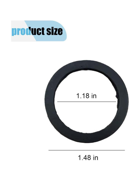 10 Juntas de Boquilla de Lata de Gas LAINLOY - Goma Negra 3.76cm