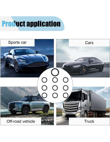 10 Juntas de Boquilla de Lata de Gas LAINLOY - Goma Negra 3.76cm