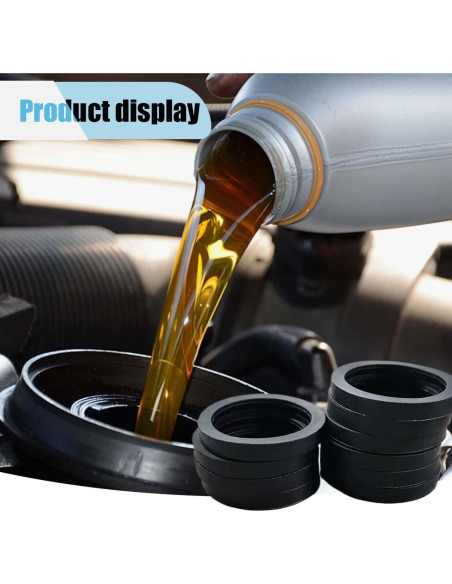 10 Juntas de Boquilla de Lata de Gas LAINLOY - Goma Negra 3.76cm