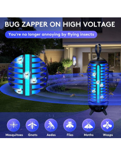 Zapper de Insectos Kuesburt Recargable 2500mAh para Interiores y Exteriores 2