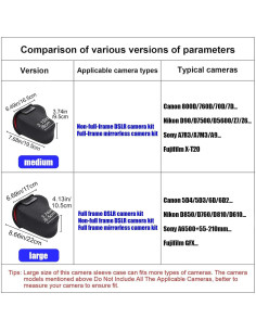 Funda de Cámara DSLR CADeN Mediana Negra Neopreno Impermeable 2