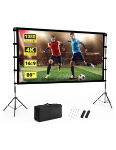 Pantalla de Proyector Vamvo 80" (203.2 cm) Plegable con Soporte