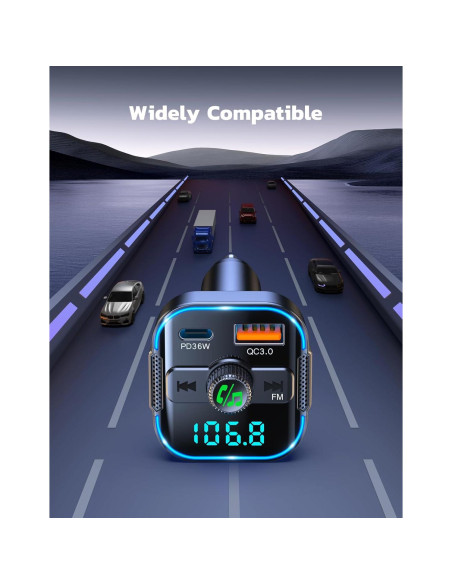 Adaptador Bluetooth 5.3 RIWUSI BC47 Cargador Rápido 54W