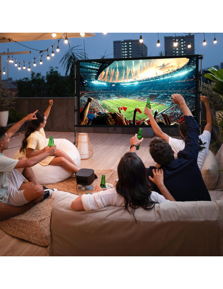 Pantalla de Proyector Vamvo 80" (203.2 cm) Plegable con Soporte