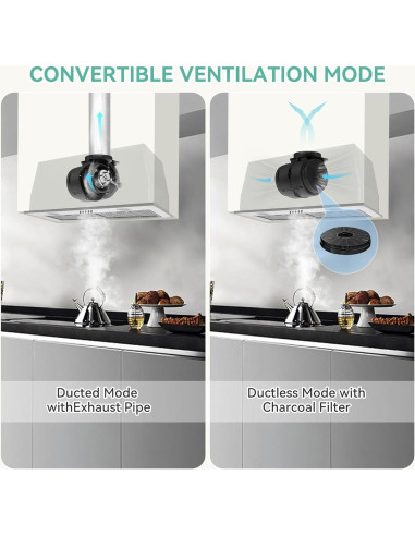 Campana de Cocina Empotrada KENDRAJA 76.2 cm 700 CFM LED