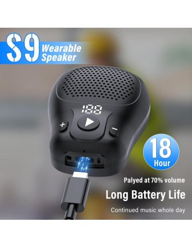 Altavoz Bluetooth portátil ZYHKON S9 resistente al agua 18h