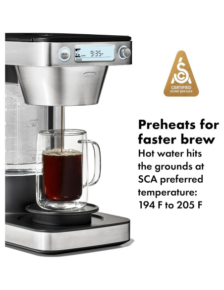 Cafetera de Goteo OXO Brew 12 Tazas Programable Plata