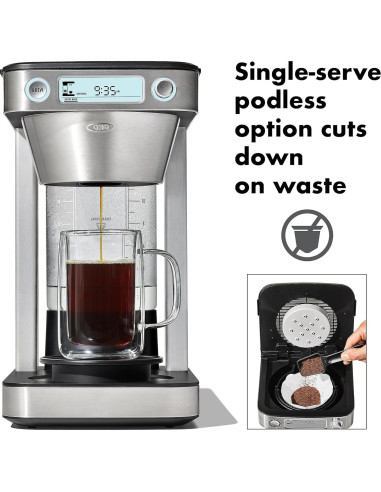 Cafetera de Goteo OXO Brew 12 Tazas Programable Plata