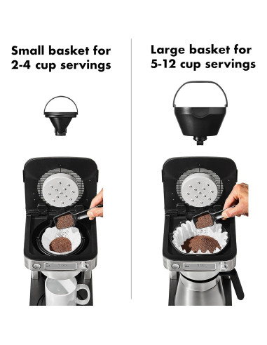 Cafetera de Goteo OXO Brew 12 Tazas Programable Plata