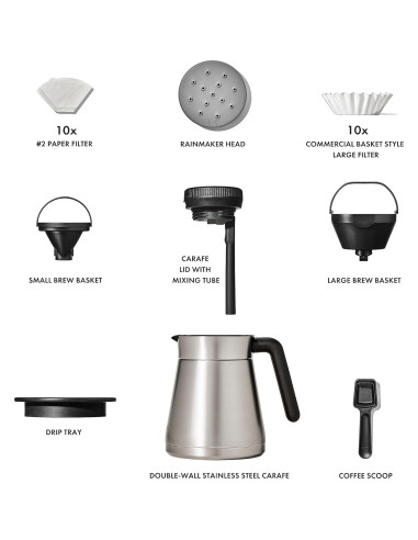 Cafetera de Goteo OXO Brew 12 Tazas Programable Plata