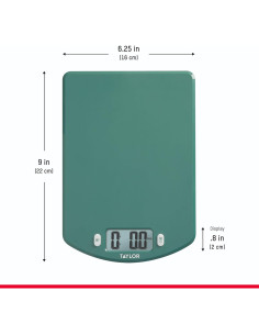 Báscula de Cocina Digital Taylor Ocean Bound 5 kg Verde 2