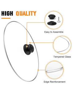 Tapa Ovalada de Vidrio CHAR YONG para Olla 8 QT Compatible 2