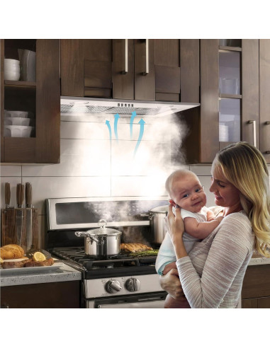 Campana de Cocina Empotrada KENDRAJA 76.2 cm 700 CFM LED